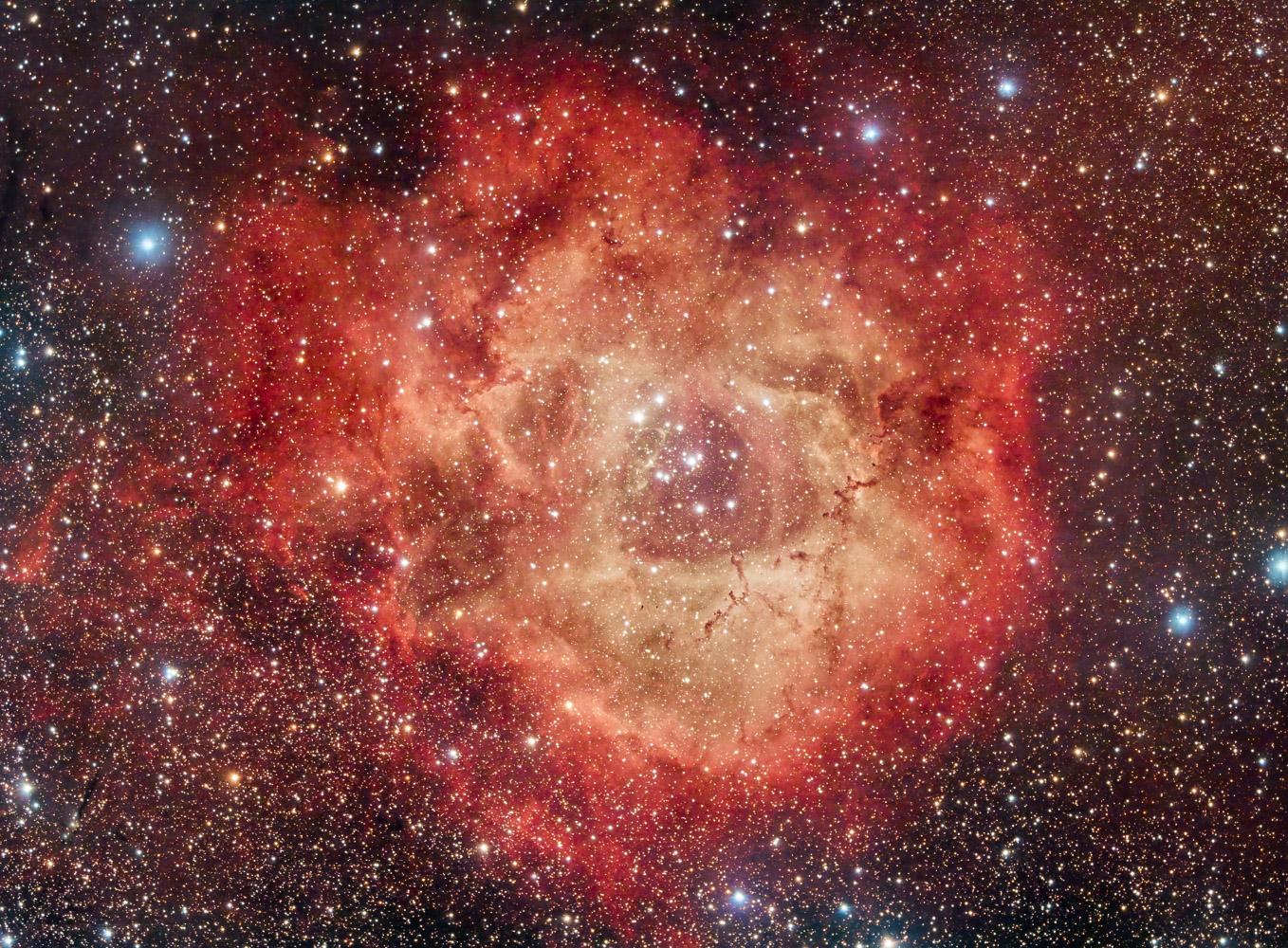 You can buy this  astrophotography of the Rosette Nebula as a Hahnemühle giclee printed fine art poster in A1 or A2 format.