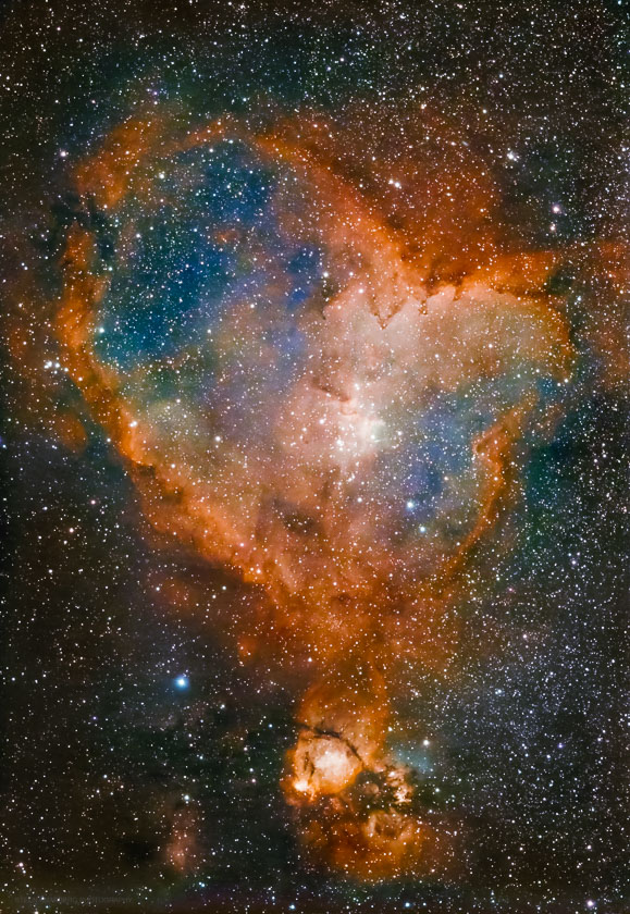 You can buy this  astronomy poster of the Heart Nebula as a giclee printed fine art poster in A1 or A2 format.