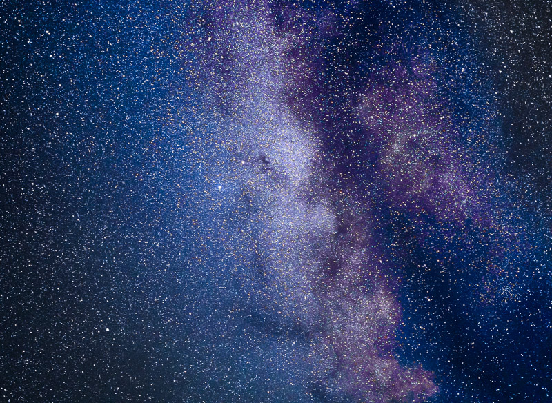 The Milky Way in the northern hemisphere - Mælkevejen på den nordlige halvkugle
