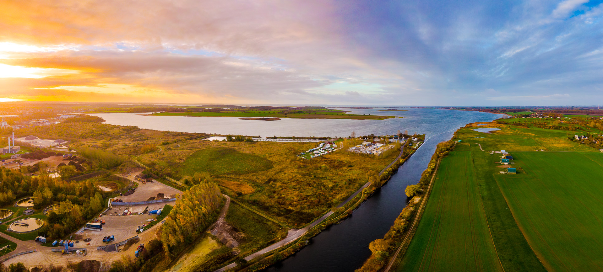 Dronefoto af Karrebæk Fjord