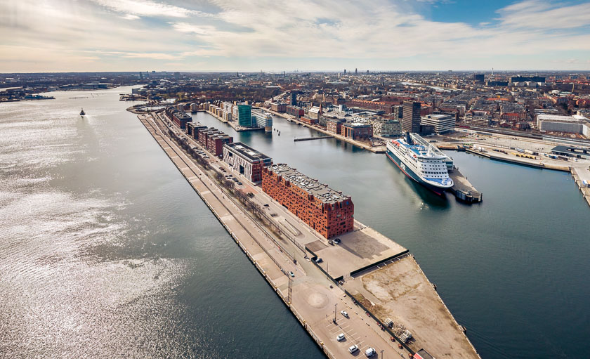 Dronefoto og arkivfotos fra København